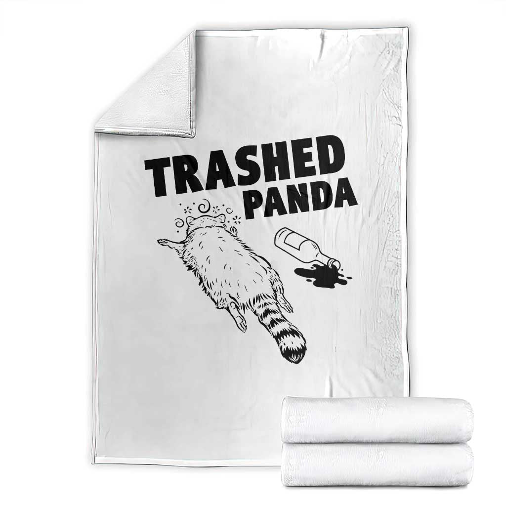 Funny Trashed Panda Throw Blanket Drunk Raccoon Meme Hot Mess - Wonder Print Shop