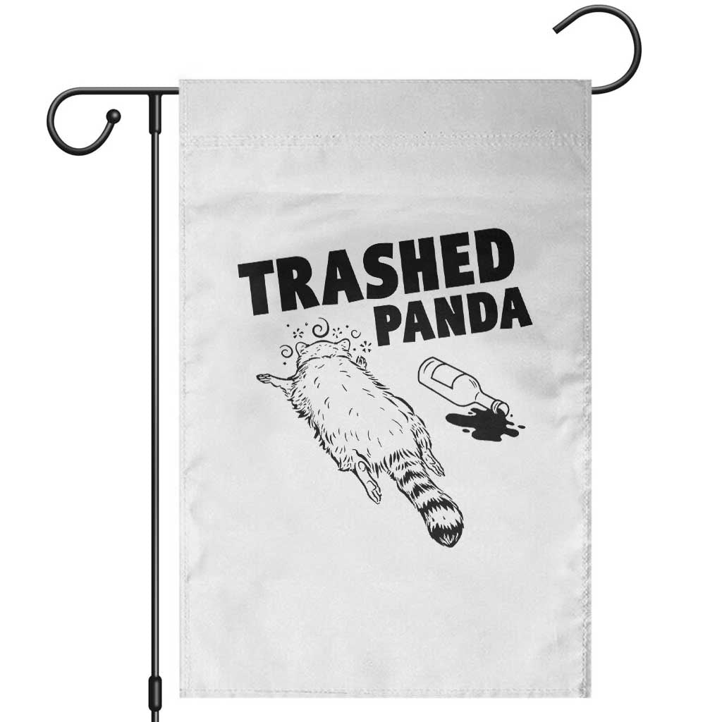 Funny Trashed Panda Garden Flag Drunk Raccoon Meme Hot Mess - Wonder Print Shop
