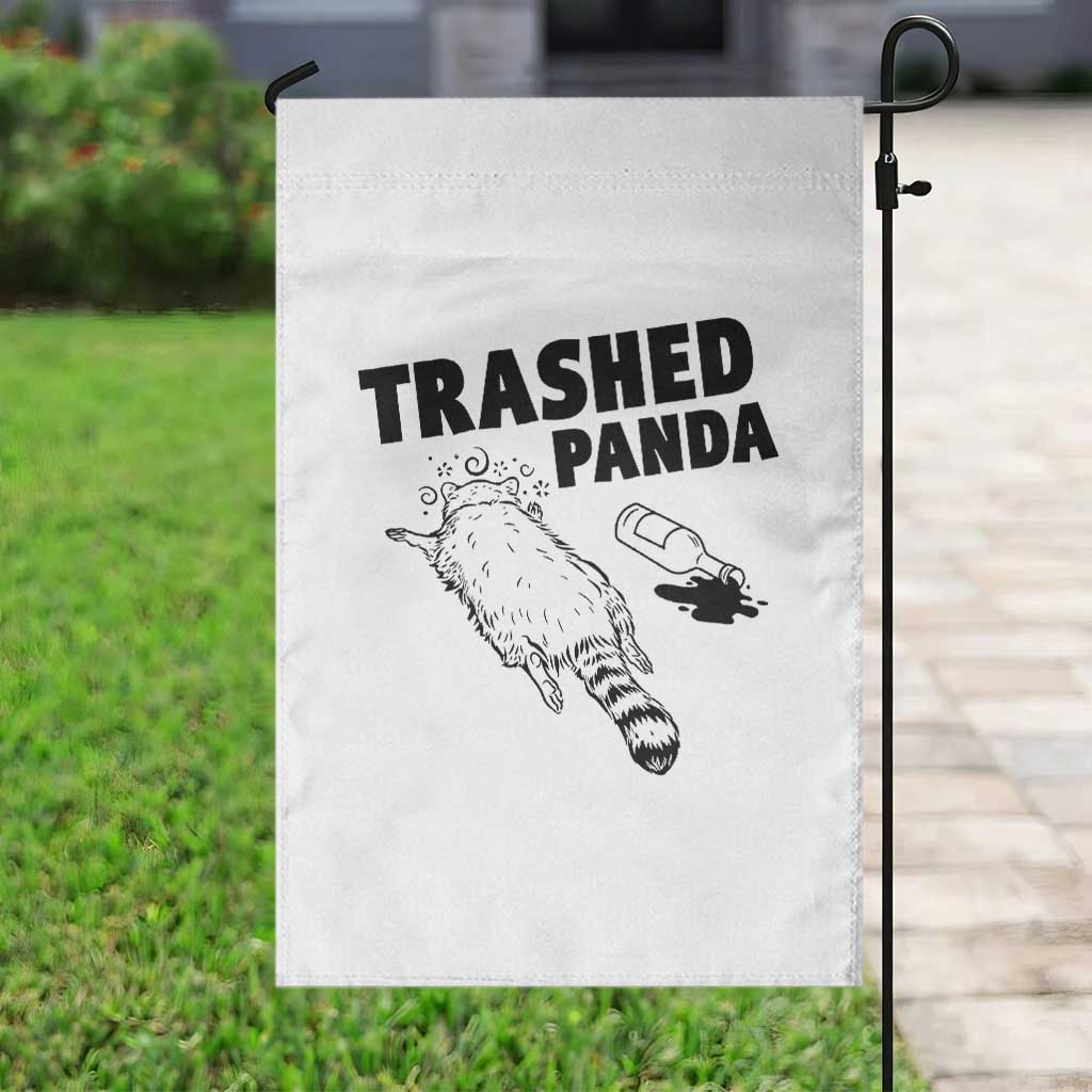 Funny Trashed Panda Garden Flag Drunk Raccoon Meme Hot Mess - Wonder Print Shop