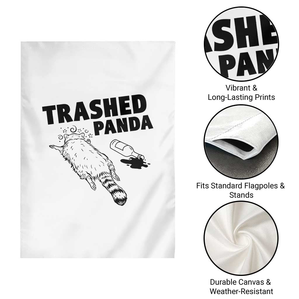 Funny Trashed Panda Garden Flag Drunk Raccoon Meme Hot Mess - Wonder Print Shop