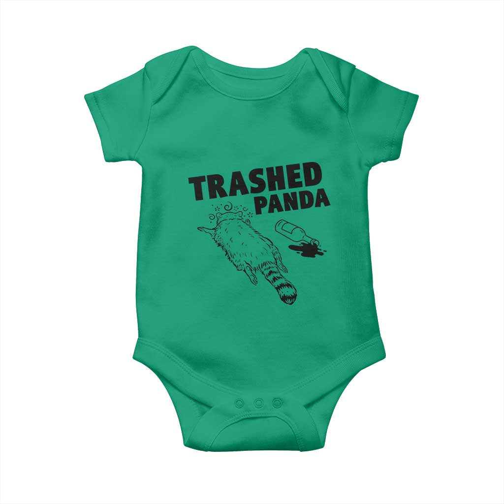 Funny Trashed Panda Baby Onesie Drunk Raccoon Meme Hot Mess - Wonder Print Shop