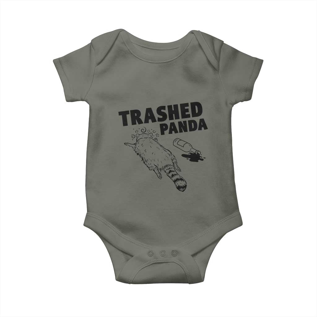 Funny Trashed Panda Baby Onesie Drunk Raccoon Meme Hot Mess - Wonder Print Shop