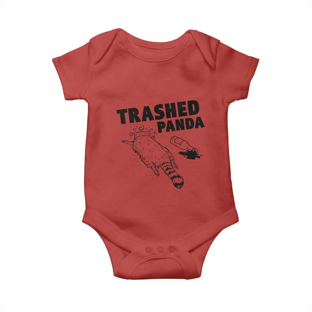 Funny Trashed Panda Baby Onesie Drunk Raccoon Meme Hot Mess - Wonder Print Shop