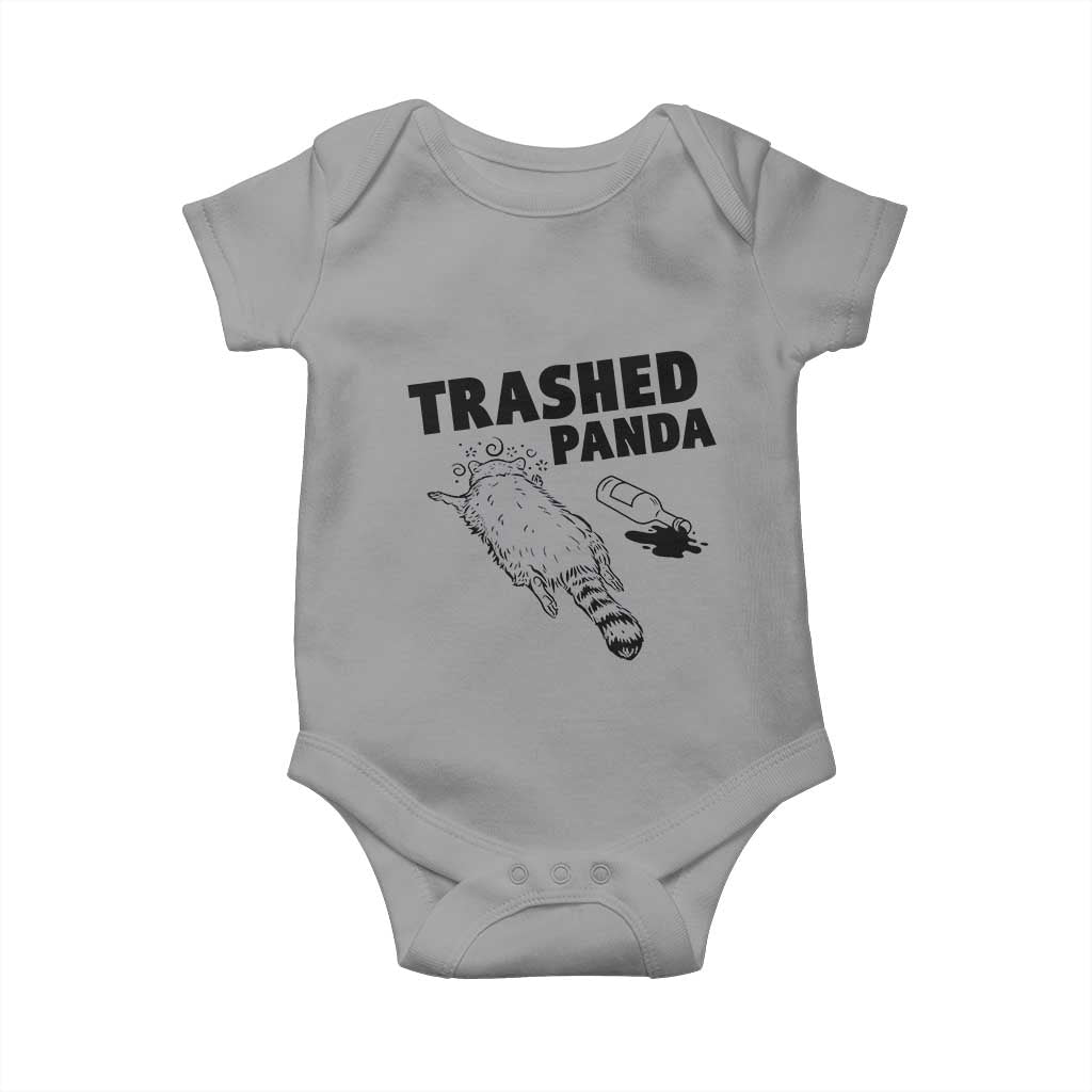 Funny Trashed Panda Baby Onesie Drunk Raccoon Meme Hot Mess - Wonder Print Shop