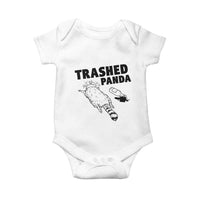 Funny Trashed Panda Baby Onesie Drunk Raccoon Meme Hot Mess - Wonder Print Shop