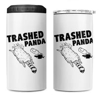 Funny Trashed Panda 4 in 1 Can Cooler Tumbler Drunk Raccoon Meme Hot Mess - Wonder Print Shop