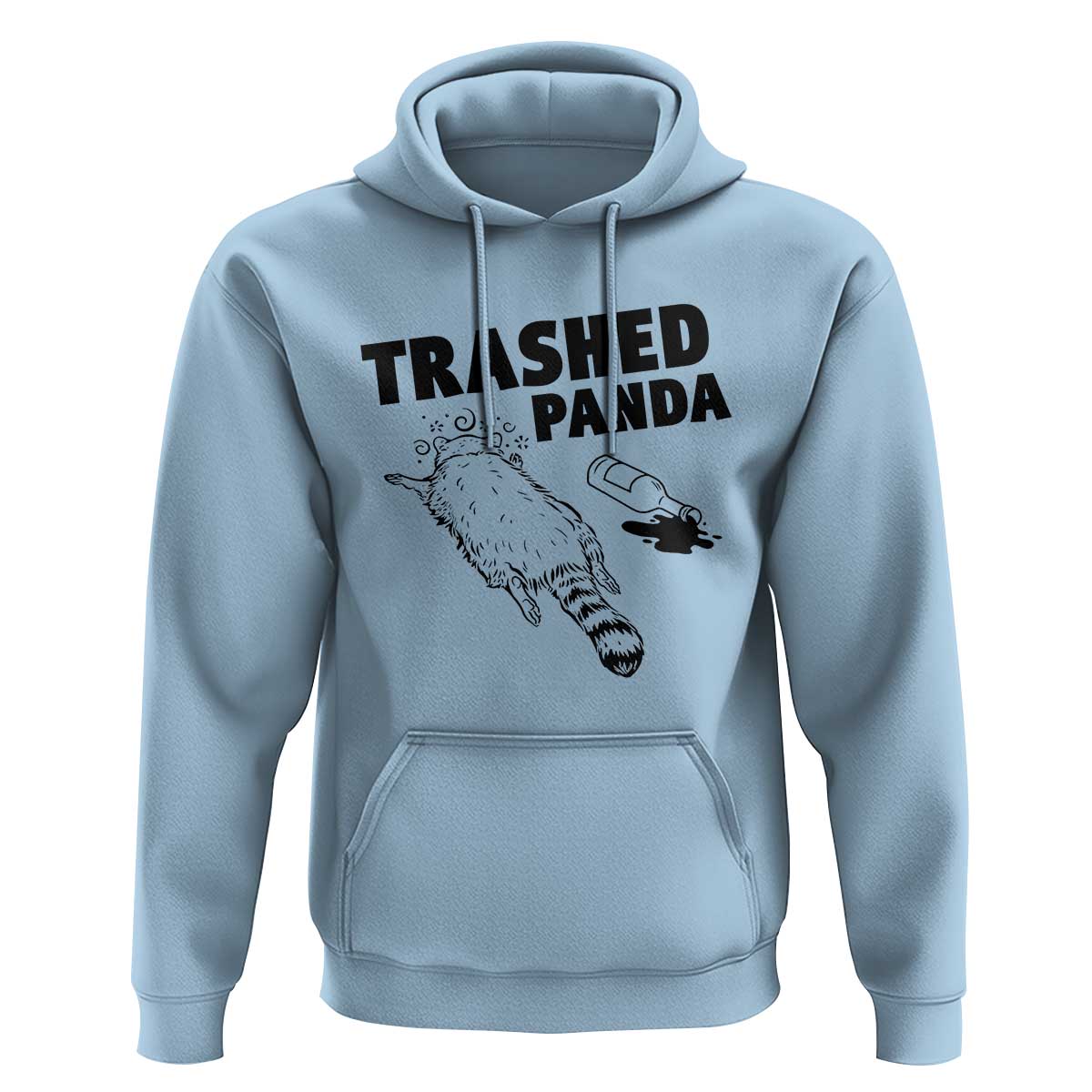 Funny Trashed Panda Hoodie Drunk Raccoon Meme Hot Mess - Wonder Print Shop