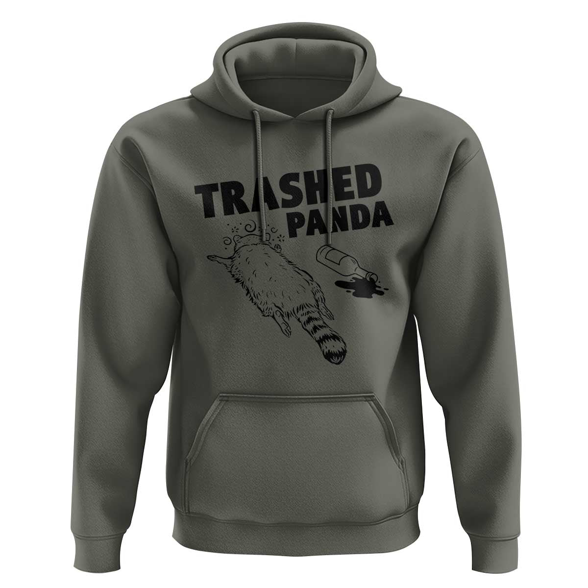 Funny Trashed Panda Hoodie Drunk Raccoon Meme Hot Mess - Wonder Print Shop