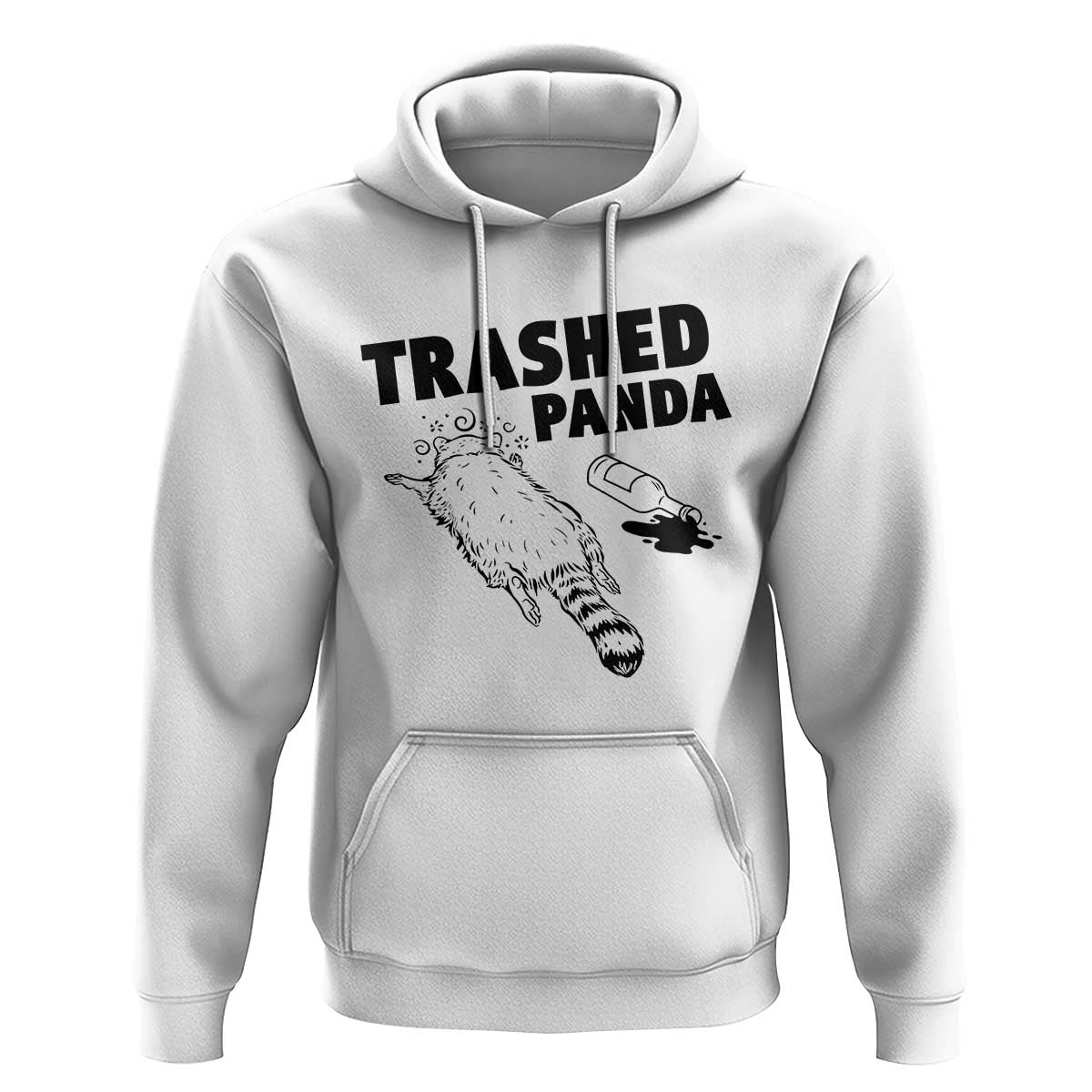 Funny Trashed Panda Hoodie Drunk Raccoon Meme Hot Mess - Wonder Print Shop