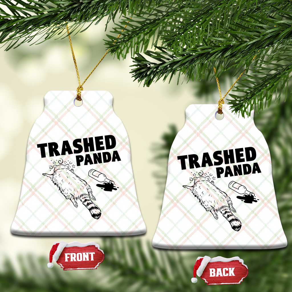 Funny Trashed Panda Ceramic Ornament Drunk Raccoon Meme Hot Mess - Wonder Print Shop