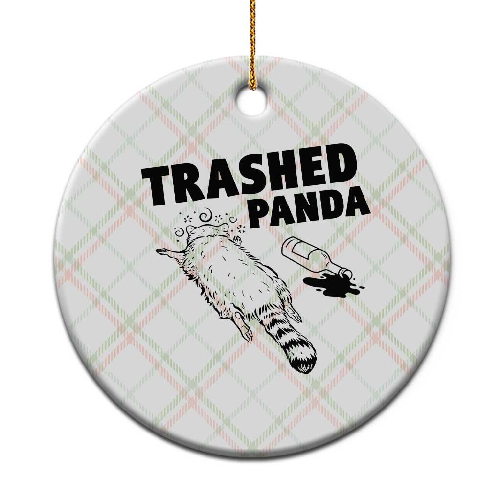 Funny Trashed Panda Ceramic Ornament Drunk Raccoon Meme Hot Mess - Wonder Print Shop
