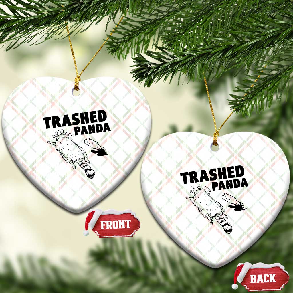 Funny Trashed Panda Ceramic Ornament Drunk Raccoon Meme Hot Mess - Wonder Print Shop