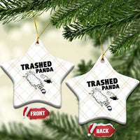 Funny Trashed Panda Ceramic Ornament Drunk Raccoon Meme Hot Mess - Wonder Print Shop