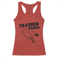 Funny Trashed Panda Racerback Tank Top Drunk Raccoon Meme Hot Mess - Wonder Print Shop