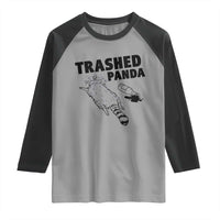 Funny Trashed Panda Raglan Shirt Drunk Raccoon Meme Hot Mess - Wonder Print Shop