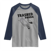 Funny Trashed Panda Raglan Shirt Drunk Raccoon Meme Hot Mess - Wonder Print Shop