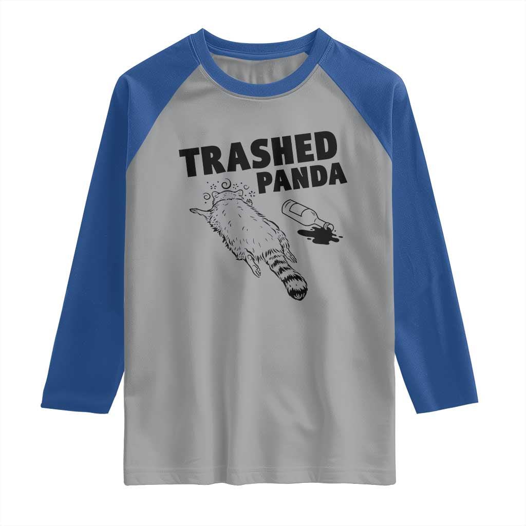 Funny Trashed Panda Raglan Shirt Drunk Raccoon Meme Hot Mess - Wonder Print Shop