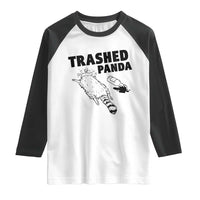 Funny Trashed Panda Raglan Shirt Drunk Raccoon Meme Hot Mess - Wonder Print Shop