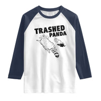 Funny Trashed Panda Raglan Shirt Drunk Raccoon Meme Hot Mess - Wonder Print Shop