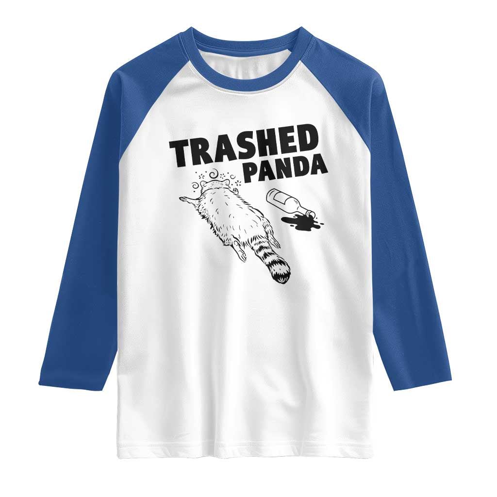 Funny Trashed Panda Raglan Shirt Drunk Raccoon Meme Hot Mess - Wonder Print Shop