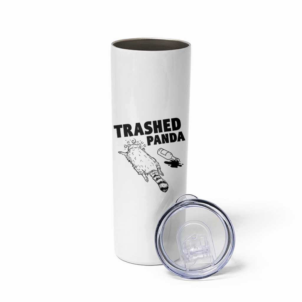 Funny Trashed Panda Skinny Tumbler Drunk Raccoon Meme Hot Mess - Wonder Print Shop