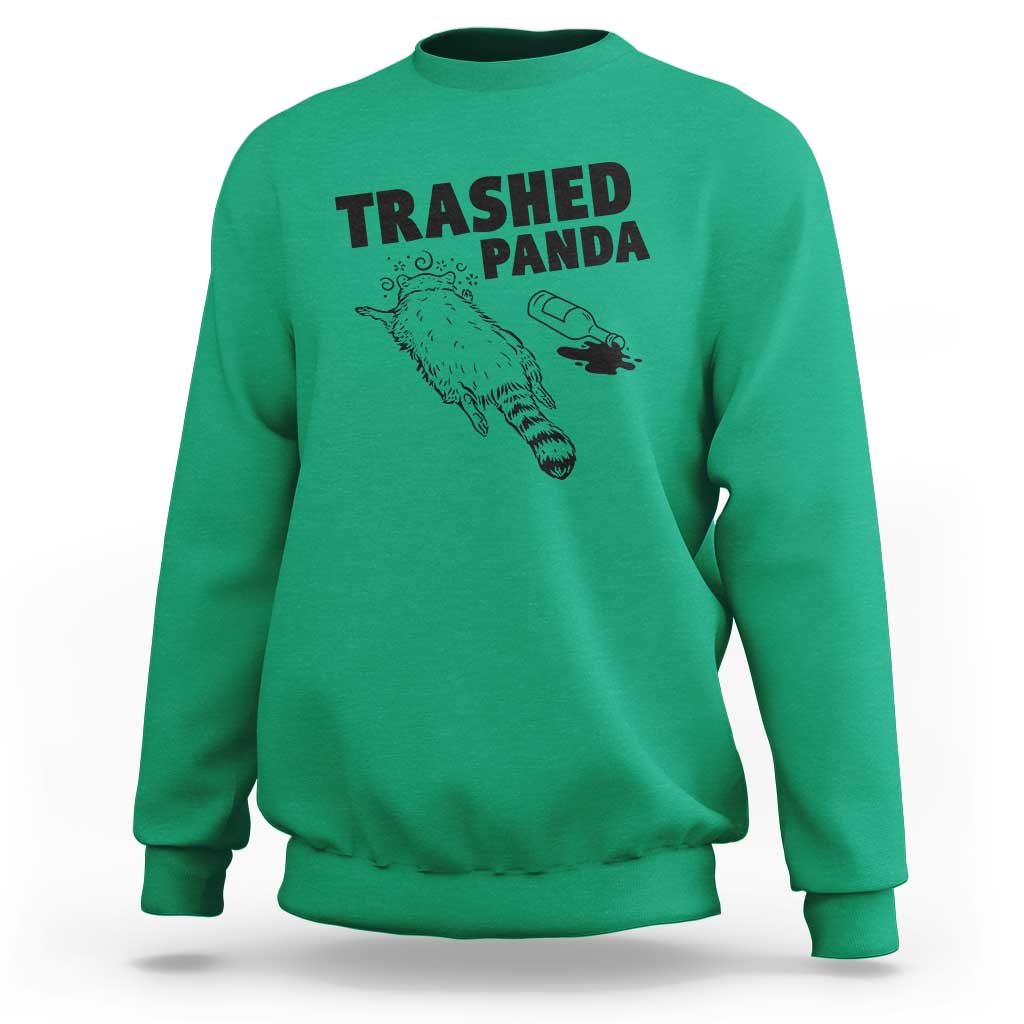 Funny Trashed Panda Sweatshirt Drunk Raccoon Meme Hot Mess - Wonder Print Shop