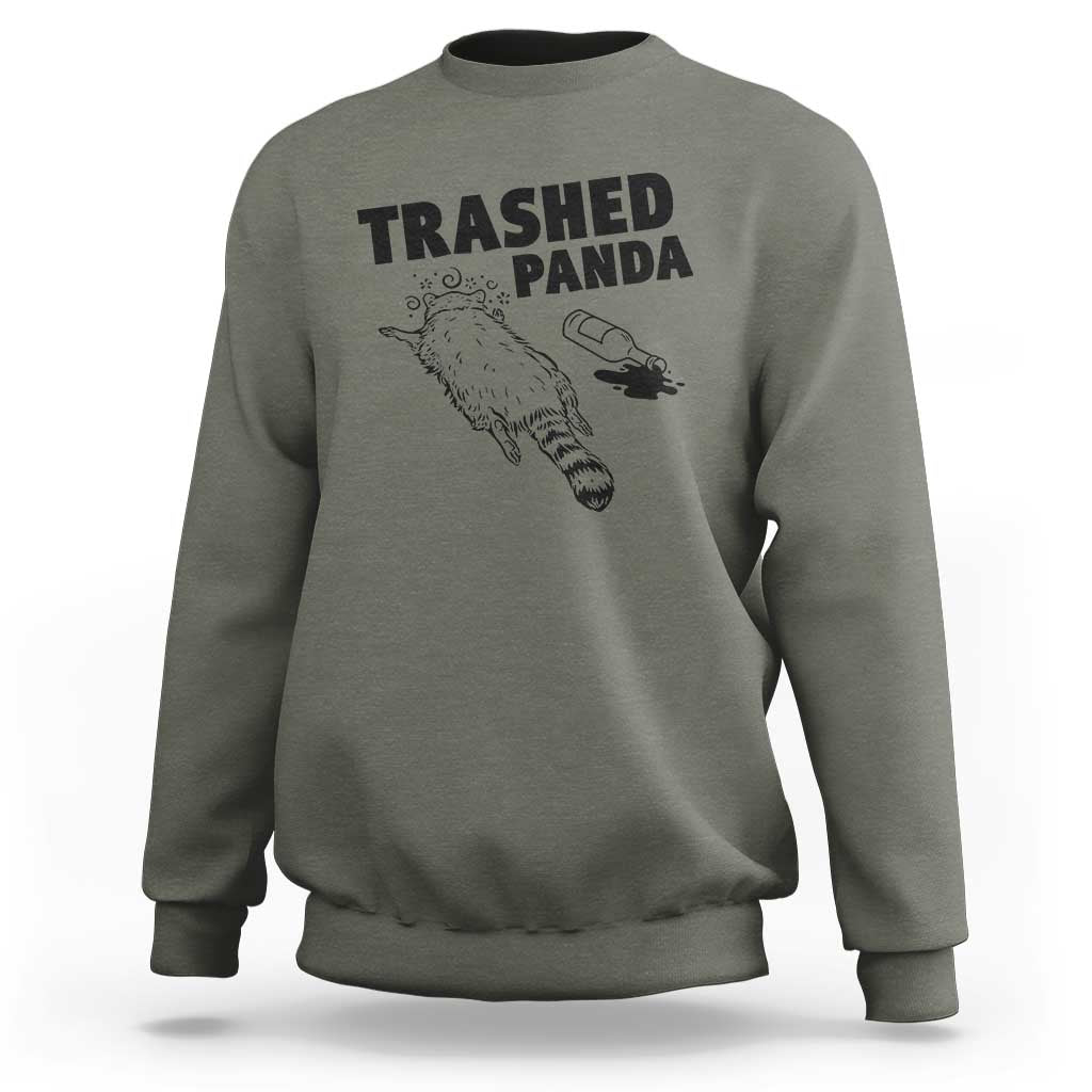 Funny Trashed Panda Sweatshirt Drunk Raccoon Meme Hot Mess - Wonder Print Shop