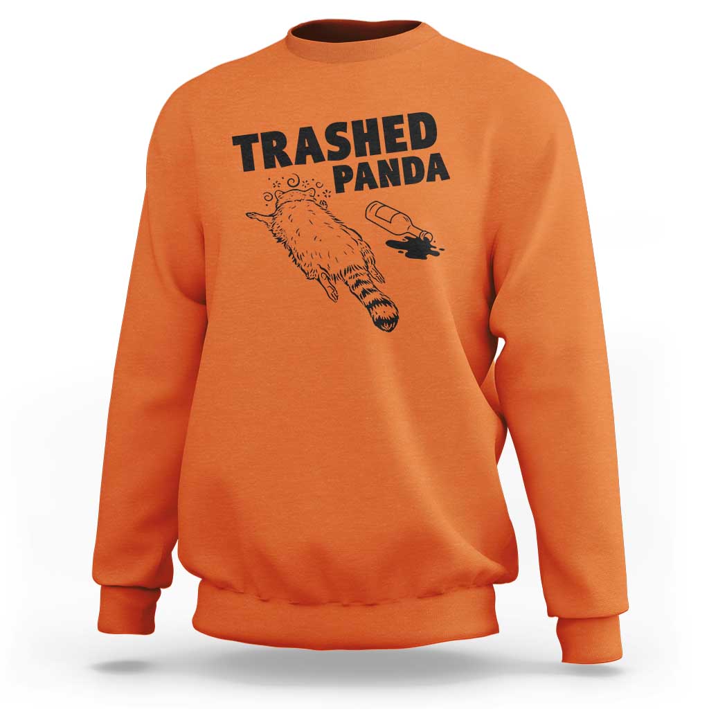 Funny Trashed Panda Sweatshirt Drunk Raccoon Meme Hot Mess - Wonder Print Shop