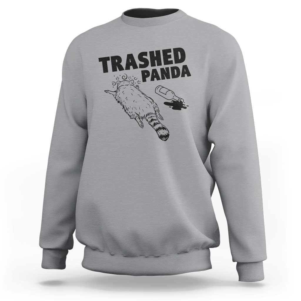 Funny Trashed Panda Sweatshirt Drunk Raccoon Meme Hot Mess - Wonder Print Shop