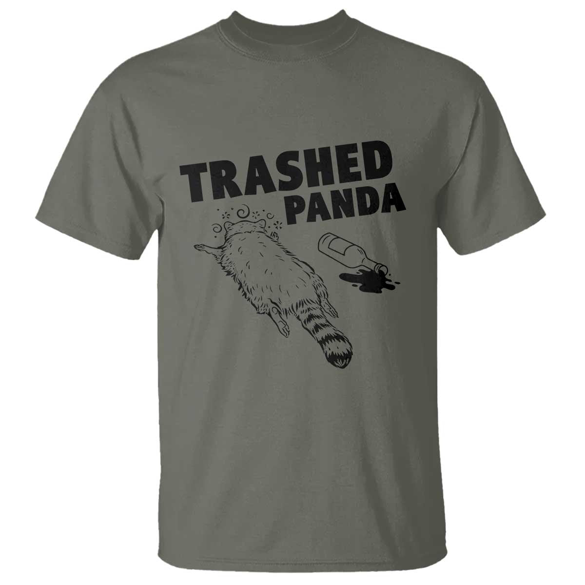 Funny Trashed Panda T Shirt Drunk Raccoon Meme Hot Mess - Wonder Print Shop