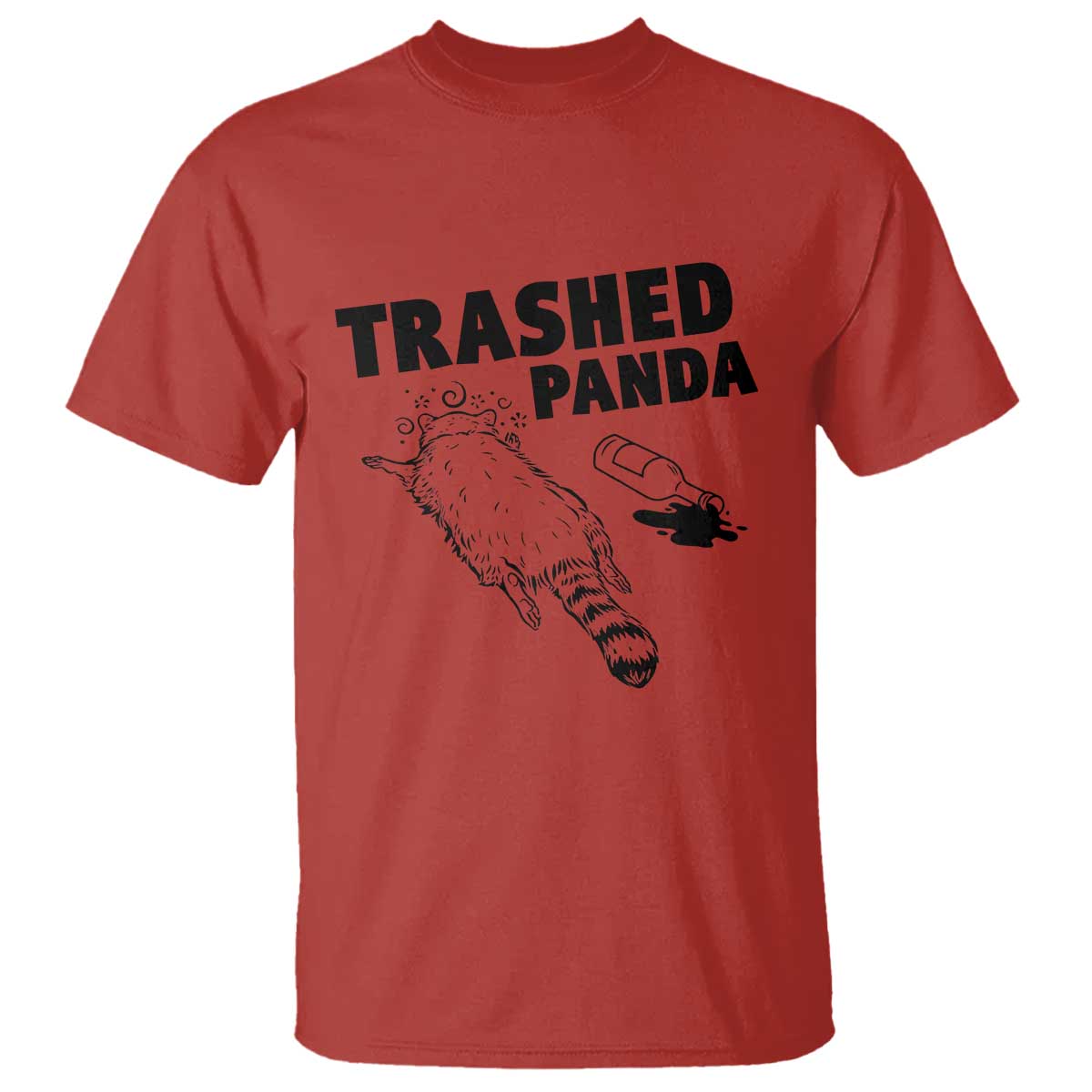 Funny Trashed Panda T Shirt Drunk Raccoon Meme Hot Mess - Wonder Print Shop