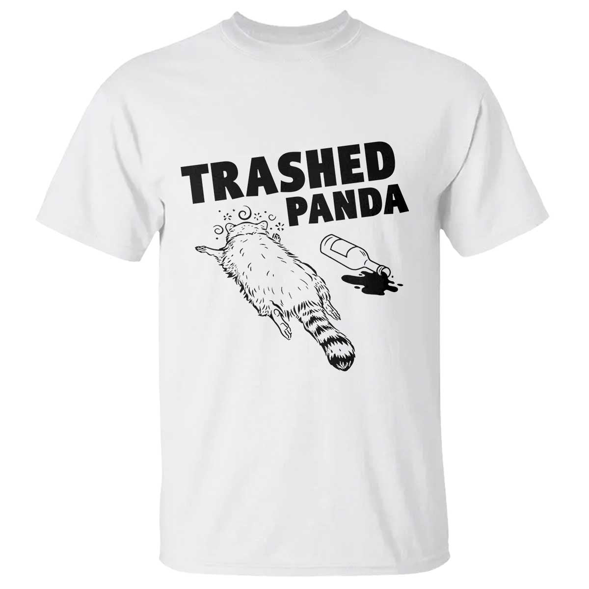 Funny Trashed Panda T Shirt Drunk Raccoon Meme Hot Mess - Wonder Print Shop