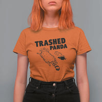 Funny Trashed Panda T Shirt For Women Drunk Raccoon Meme Hot Mess - Wonder Print Shop