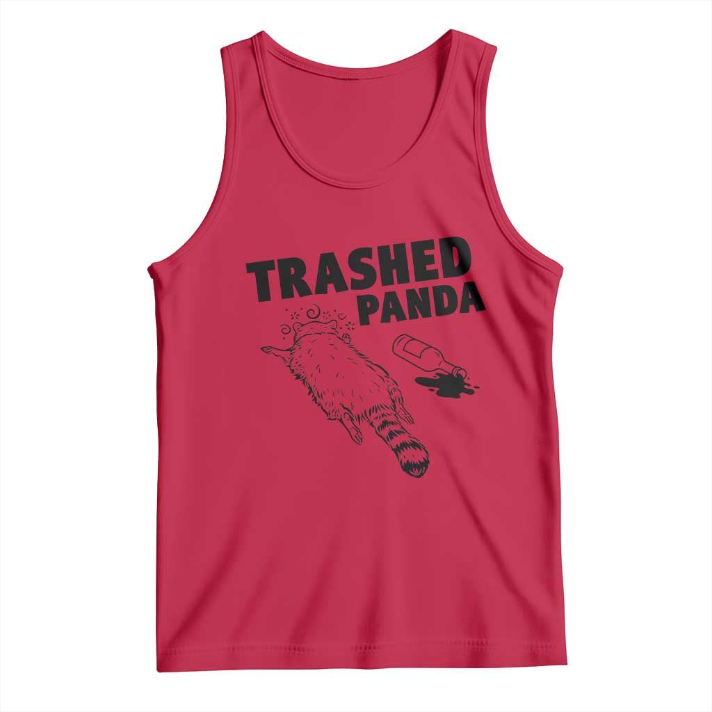 Funny Trashed Panda Tank Top Drunk Raccoon Meme Hot Mess - Wonder Print Shop