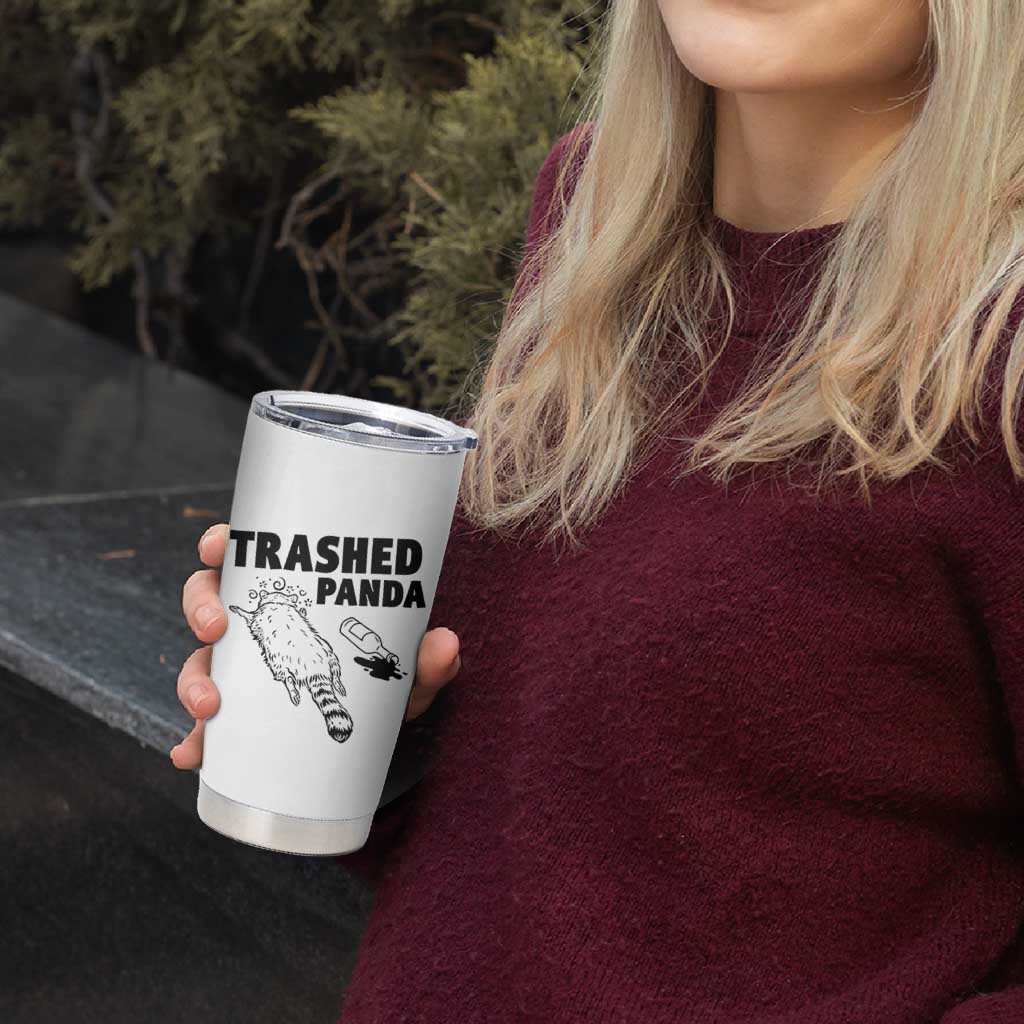 Funny Trashed Panda Tumbler Cup Drunk Raccoon Meme Hot Mess - Wonder Print Shop