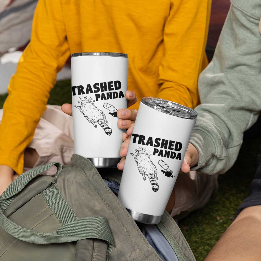 Funny Trashed Panda Tumbler Cup Drunk Raccoon Meme Hot Mess - Wonder Print Shop