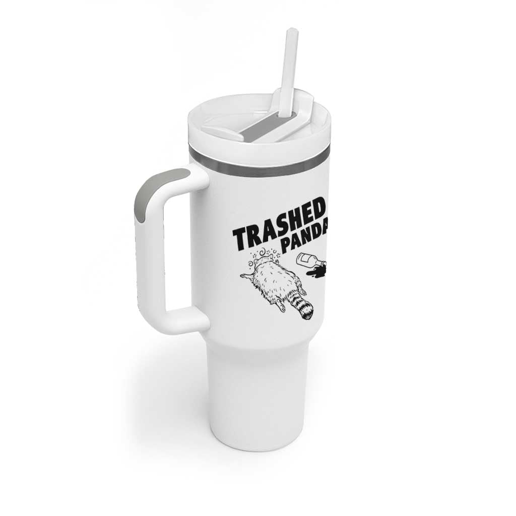 Funny Trashed Panda Tumbler With Handle Drunk Raccoon Meme Hot Mess - Wonder Print Shop