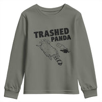 Funny Trashed Panda Youth Sweatshirt Drunk Raccoon Meme Hot Mess - Wonder Print Shop
