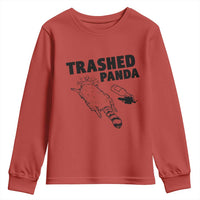 Funny Trashed Panda Youth Sweatshirt Drunk Raccoon Meme Hot Mess - Wonder Print Shop