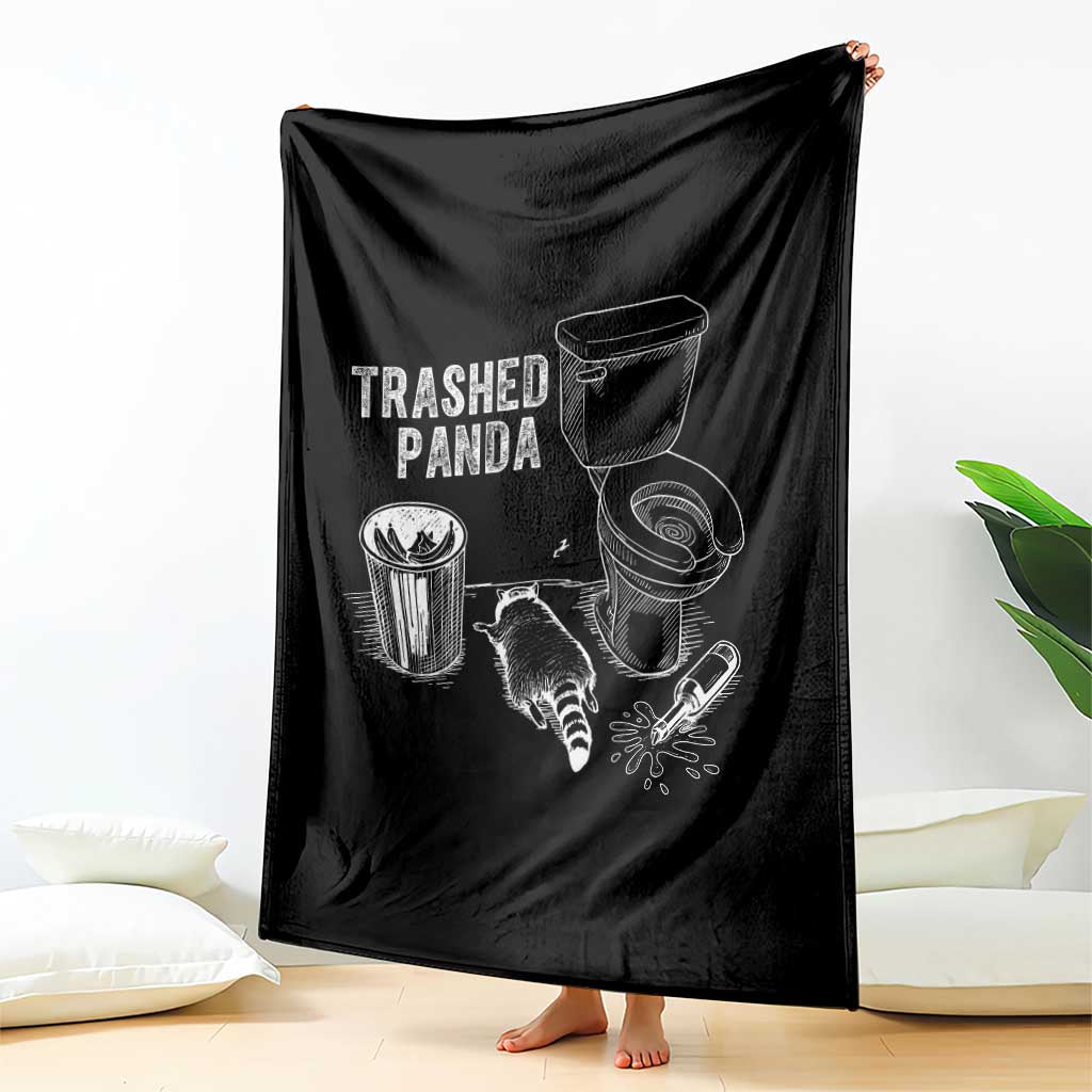 Funny Trashed Panda Throw Blanket Drunk Raccoon in Toilet Meme Hot Mess - Wonder Print Shop