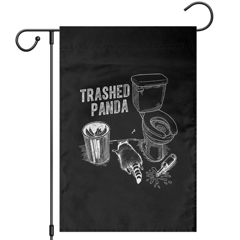 Funny Trashed Panda Garden Flag Drunk Raccoon in Toilet Meme Hot Mess - Wonder Print Shop
