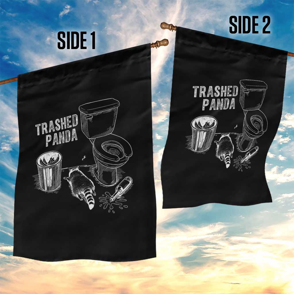 Funny Trashed Panda Garden Flag Drunk Raccoon in Toilet Meme Hot Mess - Wonder Print Shop