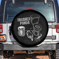 Funny Trashed Panda Spare Tire Cover Drunk Raccoon in Toilet Meme Hot Mess - Wonder Print Shop