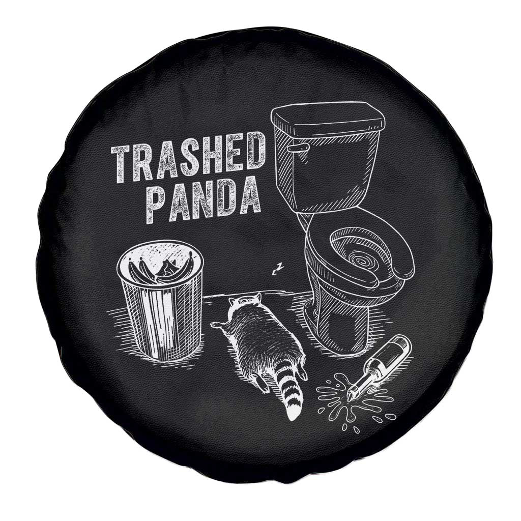 Funny Trashed Panda Spare Tire Cover Drunk Raccoon in Toilet Meme Hot Mess - Wonder Print Shop
