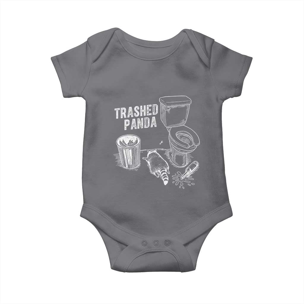 Funny Trashed Panda Baby Onesie Drunk Raccoon in Toilet Meme Hot Mess - Wonder Print Shop