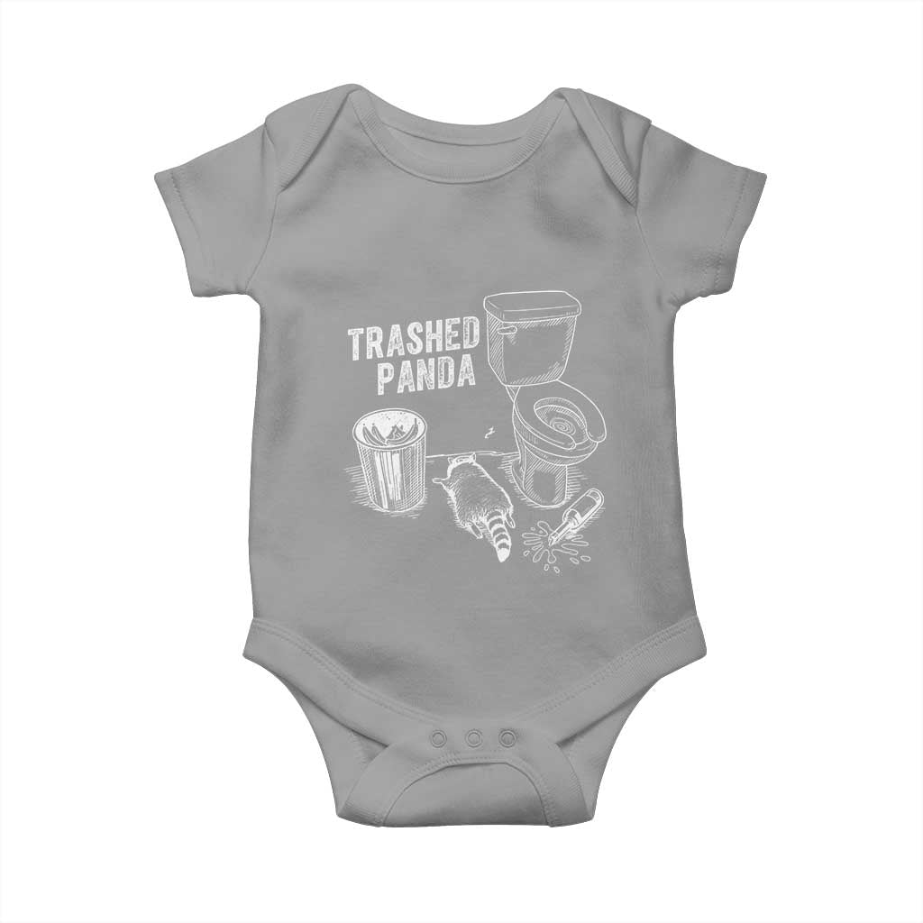 Funny Trashed Panda Baby Onesie Drunk Raccoon in Toilet Meme Hot Mess - Wonder Print Shop