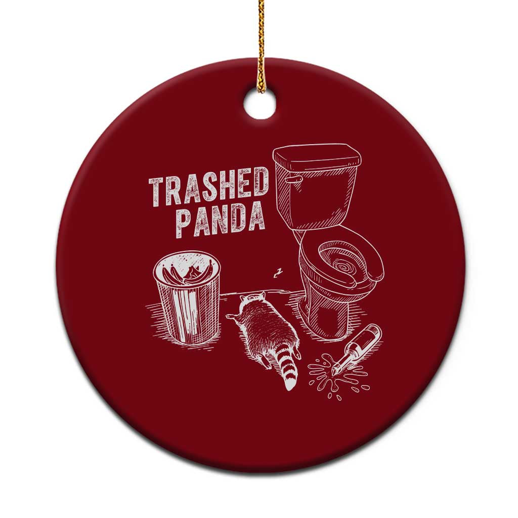 Funny Trashed Panda Ceramic Ornament Drunk Raccoon in Toilet Meme Hot Mess - Wonder Print Shop