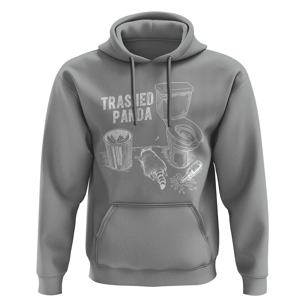 Funny Trashed Panda Hoodie Drunk Raccoon in Toilet Meme Hot Mess - Wonder Print Shop