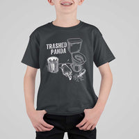 Funny Trashed Panda T Shirt For Kid Drunk Raccoon in Toilet Meme Hot Mess - Wonder Print Shop