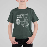 Funny Trashed Panda T Shirt For Kid Drunk Raccoon in Toilet Meme Hot Mess - Wonder Print Shop